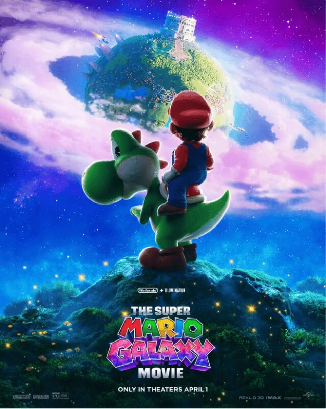 affiche film super mario galaxy